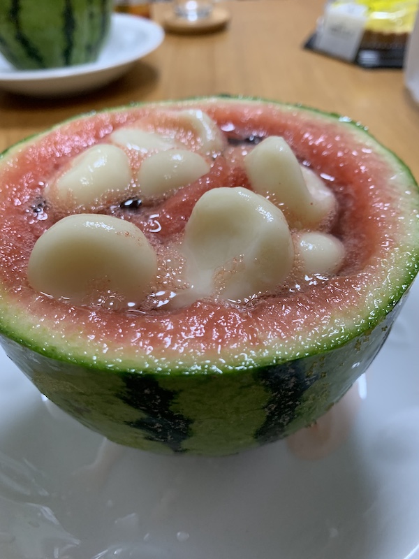 小玉スイカのフルーツポンチ